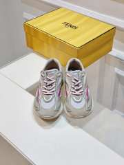 Fendi First 1 Sneakers in Grey&Pink - 4