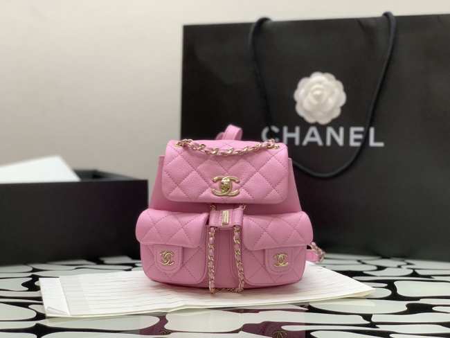 Chanel Caviar Small Backpack in Pink - 1