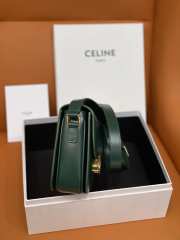 Celine Triomphe Shoulder Bag Green 22CM - 6