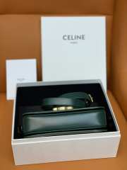 Celine Triomphe Shoulder Bag Green 22CM - 4