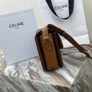 Celine Triomphe Shoulder Bag Brown&Black 22CM - 5