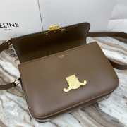 Celine Triomphe Shoulder Bag Glazed Brown 22CM - 6