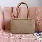 Miumiu Beau corduroy top-handle Cinnamon Bag 34cm - 6