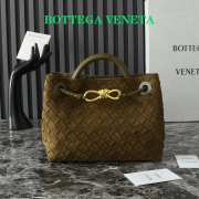 Bottega Veneta Small Andiamo Intrecciato Suede Olive 25cm - 1