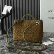 Bottega Veneta Small Andiamo Intrecciato Suede Olive 25cm - 6