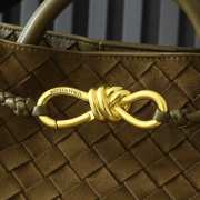 Bottega Veneta Small Andiamo Intrecciato Suede Olive 25cm - 3