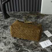 Bottega Veneta Small Andiamo Intrecciato Suede Olive 25cm - 2