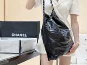 Chanel 22 Large Handbag Black silver 48cm - 2