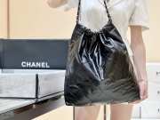 Chanel 22 Large Handbag Black silver 48cm - 3