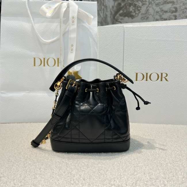 Dior Small Jolie Bucket Black Bag 17cm - 1