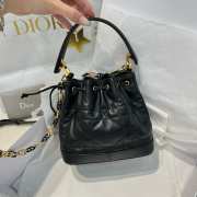 Dior Small Jolie Bucket Black Bag 17cm - 6