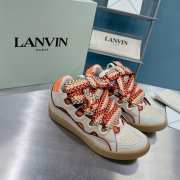 Lanvin Leather Curb Pale Pink Mango Sneaker - 5