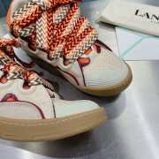 Lanvin Leather Curb Pale Pink Mango Sneaker - 4