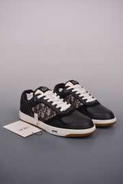 Dior B27 Low-Top Sneaker Black Smooth Calfskin with Beige and Black Dior Oblique Jacquar - 1