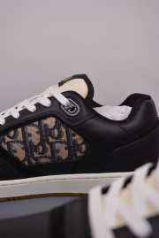 Dior B27 Low-Top Sneaker Black Smooth Calfskin with Beige and Black Dior Oblique Jacquar - 4