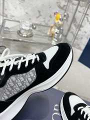 Dior B25 Runner Sneaker Black Suede with White Technical Mesh and Black Dior Oblique Canvas - 4