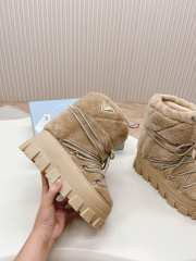 Prada Apres Ski Shearling Boots In Beige - 2