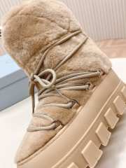 Prada Apres Ski Shearling Boots In Beige - 3