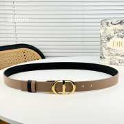 Dior 30 Montaigne Reversible Belt Black and Beige 3cm - 1