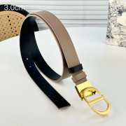 Dior 30 Montaigne Reversible Belt Black and Beige 3cm - 5