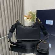 Prada Re-Edition 2005 Re-Nylon Black Gold Bag 22cm - 6