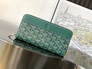 Goyard Zippy Green Wallet