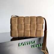 Bottega Veneta Padded Cassette Intreccio Corduroy Suede Crossbody Bag Jacobean - 3