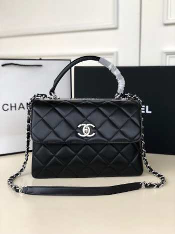 Chanel Trendy CC Handbag in Black&Silver