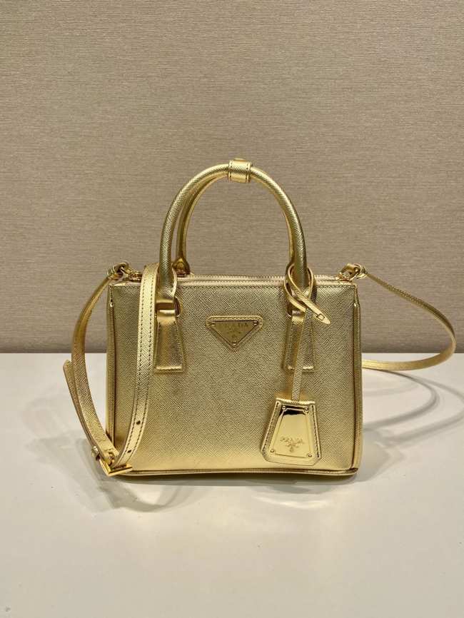 Prada Galleria Saffiano leather mini-bag in Platinum - 1