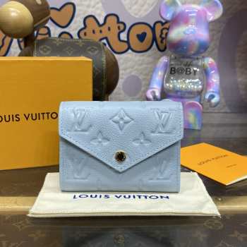 Louis Vuitton Victorine Wallet Monogram Empreinte Leather Blue Hour M83271