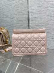 Dior Small Jolie Top Handle Bag in Powder Pink Cannage Calfskin 22cm - 6