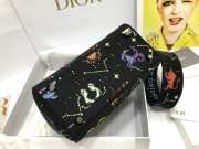 Dior Canvas In Black Pixel Zodiac Embroidered Medium Lady D-Lite Ecru Multicolor 23.5cm - 6