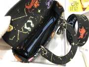 Dior Canvas In Black Pixel Zodiac Embroidered Medium Lady D-Lite Ecru Multicolor 23.5cm - 5