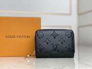 lv monogram wallet black 11cm - 1